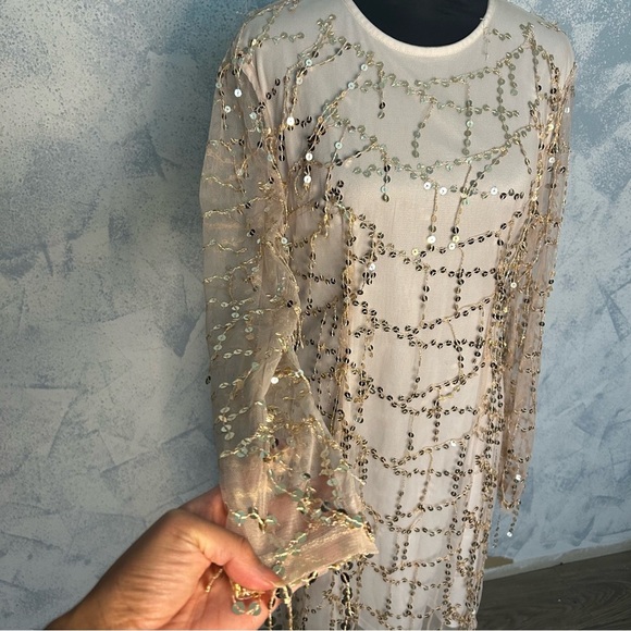 Pretty Little Thing Pink Long Sleeve Midi size 14 (L) - Picture 3 of 6